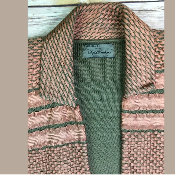 Pepa Pombo handmade copper woven open draped long jacket - Picture 10 of 15